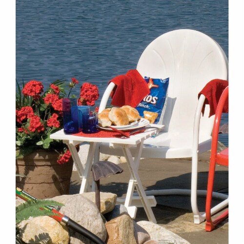 Adams Quik-Fold Table - White Perspective: top