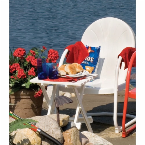 Adams Quik-Fold Table - White Perspective: top