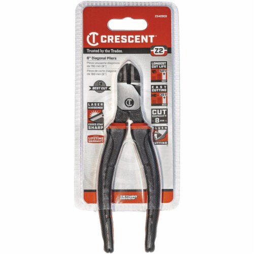Crescent 6 In. Z2 Dual Material Diagonal Cutting Pliers Z5426CG Perspective: top
