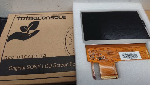 TOTALCONSOLE LCD Screen Replacement for PSP 1000 1001 Series w/Backlight & Cushion Gasket Perspective: top