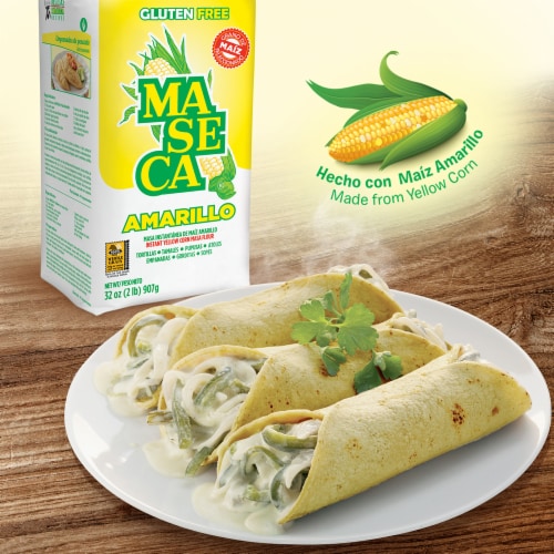 MASECA Yellow Instant Corn Masa Flour 2 Lb Bag Perspective: top