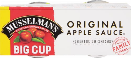 Musselman's® Original Applesauce Big Cups 4 pk / 6 oz Perspective: top