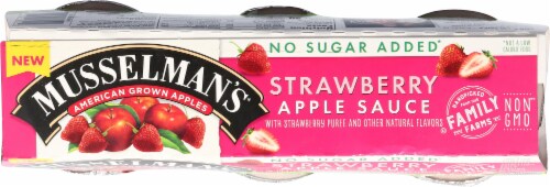Musselman's® No Sugar Added Strawberry Apple Sauce Perspective: top