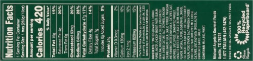 Michael Angelo's® Chicken Parmigiana Frozen Meal Perspective: top