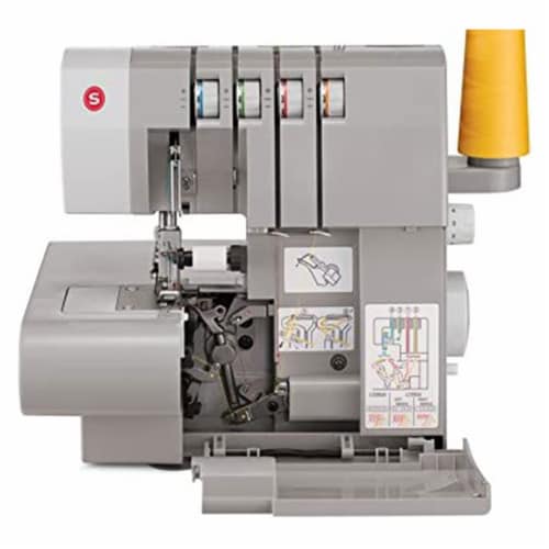 Singer 14HD854 120V Heavy Duty 2 to 4 Thread Stitch Serger Sewing Machine, Gray Perspective: top