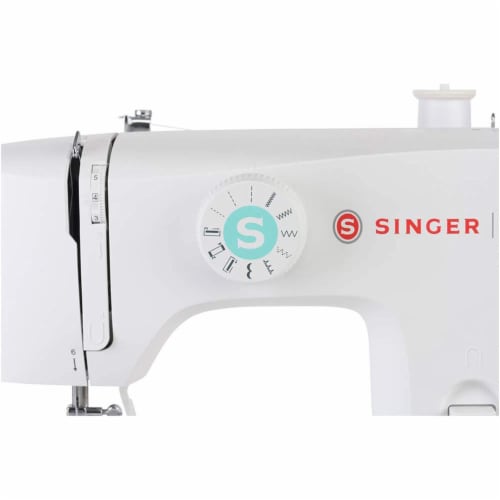 Singer M1500 Sewing Machine with 57 Stitch Applications and Accessories, White Perspective: top