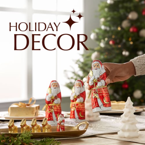 Lindt Santa Milk Chocolate Christmas Candy Perspective: top