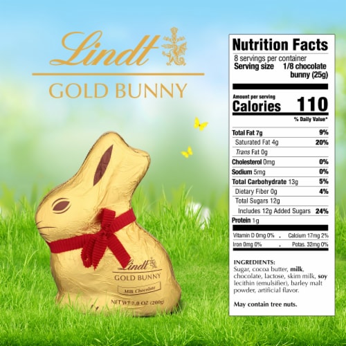 Lindt GOLD BUNNY Milk Chocolate Easter Candy Bunny Perspective: top