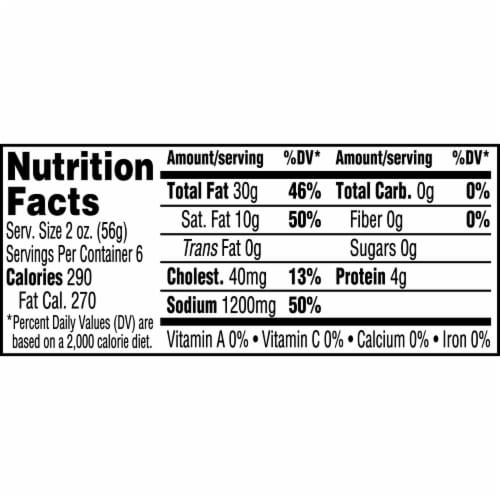 Hormel® Cured Salt Pork Sliced Vac Pack 12Oz Perspective: top