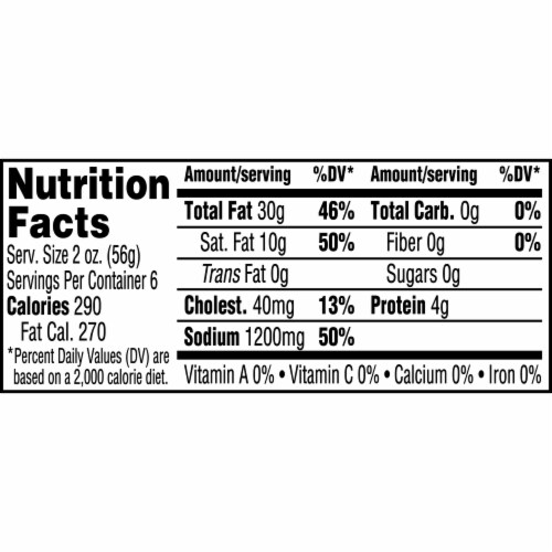 Hormel® Cured Salt Pork Sliced Vac Pack 12Oz Perspective: top