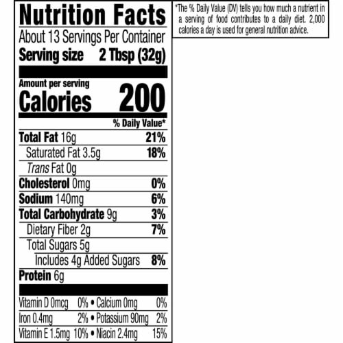 Skippy® Natural Creamy Peanut Butter Spread with Honey Perspective: top