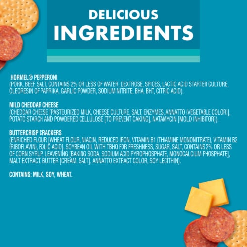 Hormel Gatherings® Pepperoni with Cheese and Crackers Deli Snack Tray Perspective: top