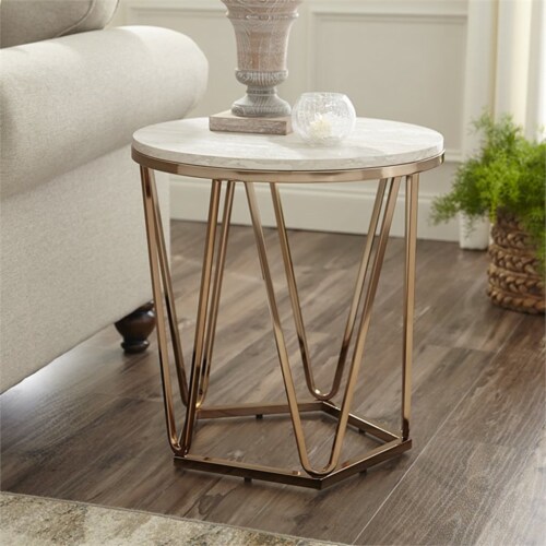 Stone top accent table deals