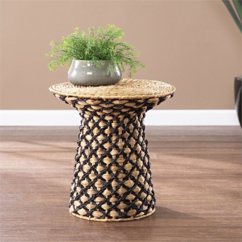 Woven accent table discount