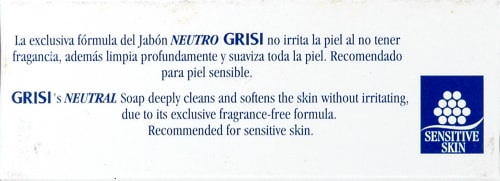Grisi Neutral Hypoallergenic Bar Soap Perspective: top