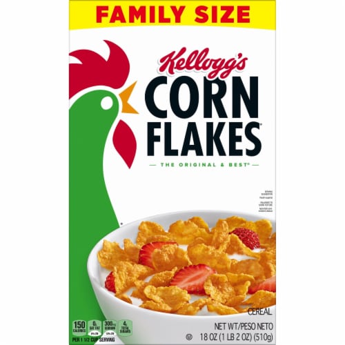 Kellogg's® Corn Flakes Family Size Cereal Perspective: top