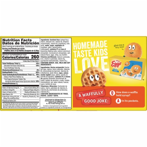 Eggo® Minis Homestyle with Maple Flavor Frozen Waffle Bites Perspective: top