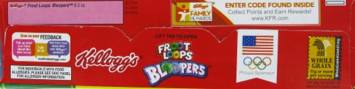 Kellogg's® Froot Loops Bloopers™ Loops Cereal 9.3 oz. Box Perspective: top