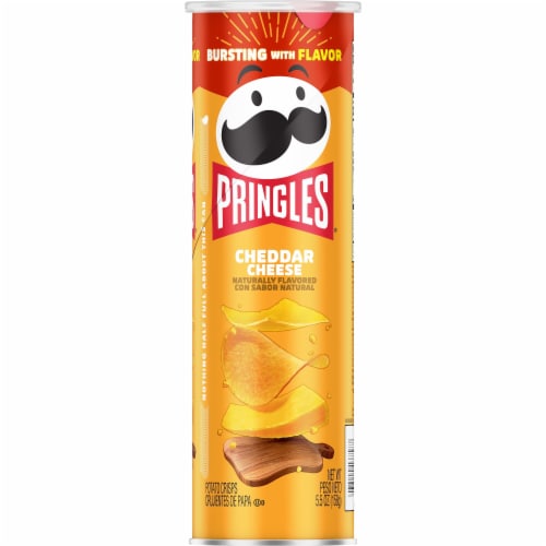Pringles® Cheddar Cheese Potato Crisps Chips Perspective: top