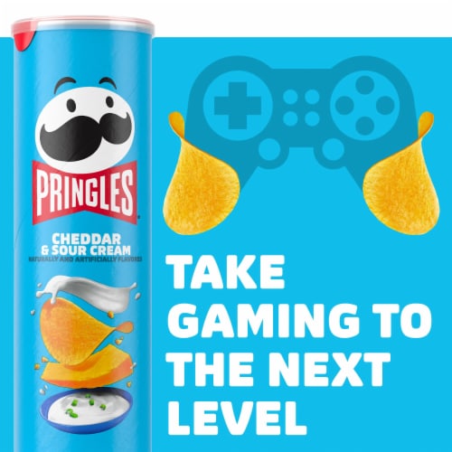 Pringles® Cheddar and Sour Cream Potato Crisps Chips Perspective: top