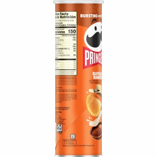 Pringles Buffalo Ranch Potato Crisps Chips Perspective: top