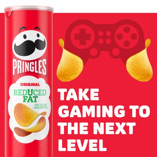 Pringles Reduced Fat Original Potato Crisps Chips Perspective: top
