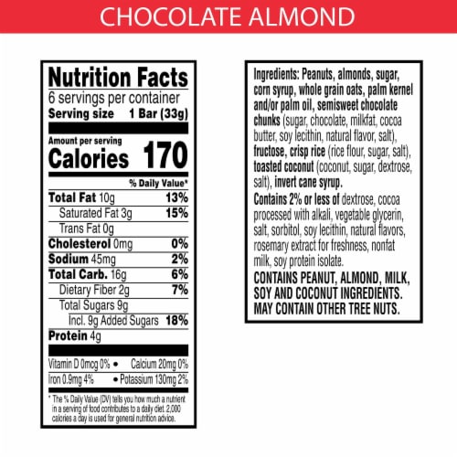 Kellogg's® Special K Chocolate Almond Chewy Nut Bars Perspective: top
