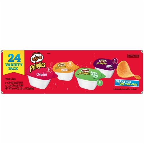 Pringles Variety Pack Potato Crisps Chips Grab and Go Snack Packs, 20.6 oz  - Fry's Food Stores