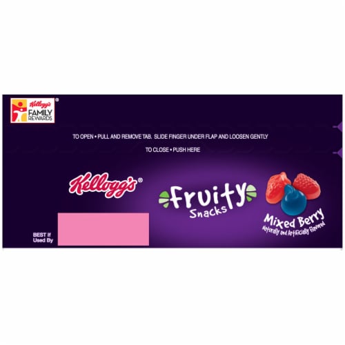 Kellogg's Mixed Berry Flavored Fruity Snacks Perspective: top