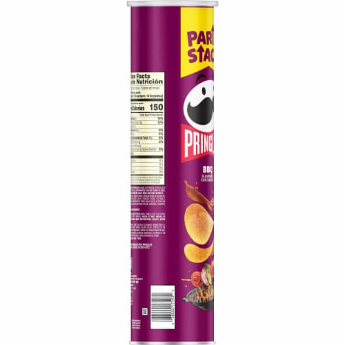 Pringles® BBQ Party Stack Potato Crisps Chips Perspective: top