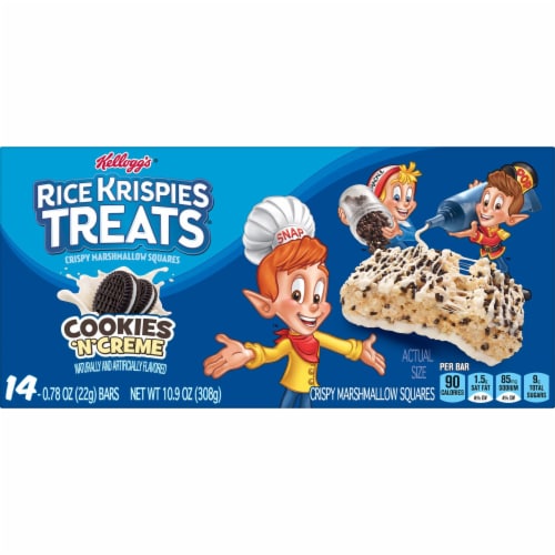 Kellogg's Rice Krispies Treats Cookies'n'Creme Marshmallow Snack Bars Perspective: top