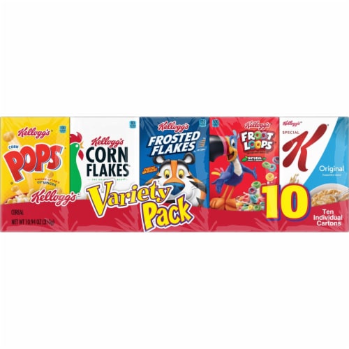 Kellogg's Breakfast Cereal Variety Pack Perspective: top