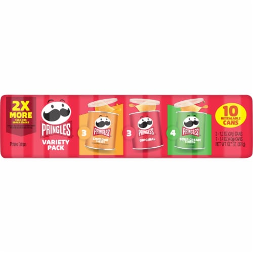 Pringles Variety Pack Potato Crisps Chips Grab and Go Snack Packs, 20.6 oz  - Fry's Food Stores