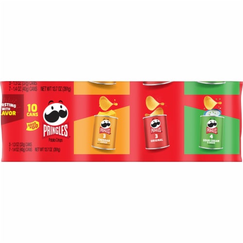 Pringles Variety Pack Potato Crisps Chips Grab N' Go Snack Pack Perspective: top