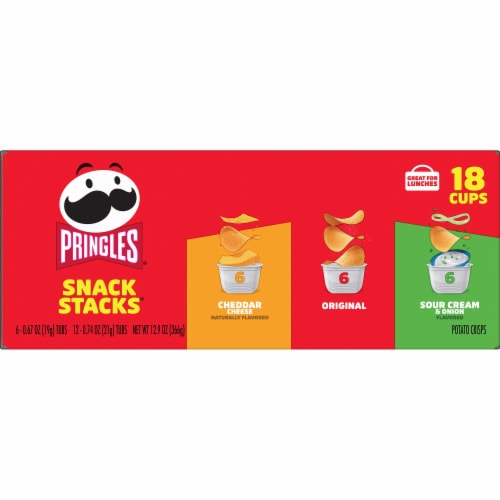 Pringles® Variety Pack Potato Crisps Chips Perspective: top