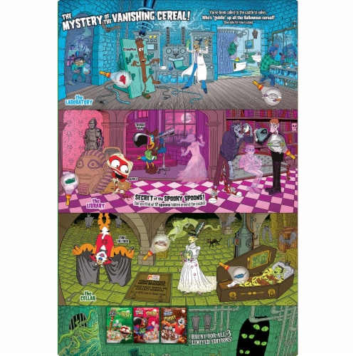 Kellogg's Apple Jacks Breakfast Cereal with Marshmallows Original with Spooky Marshmallows Perspective: top