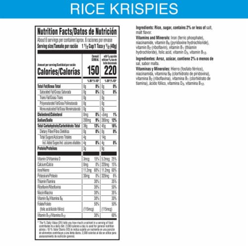 Kellogg's® Rice Krispies Cereal Perspective: top