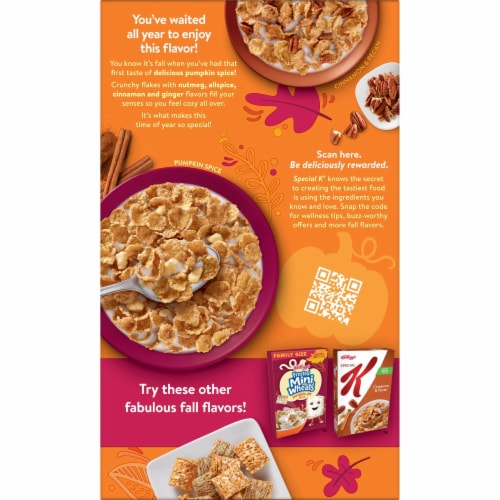 Kellogg's Special K Pumpkin Spice Cold Breakfast Cereal Family Size Perspective: top
