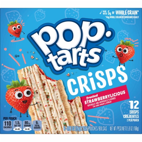 Pop-Tarts Unfrosted Strawberry Toaster Pastries, 6 ct / 3.4 oz