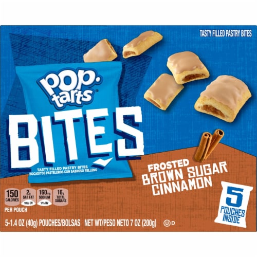 Pop-Tarts Bites Frosted Brown Sugar Cinnamon Tasty Filled Pastry Bites Perspective: top