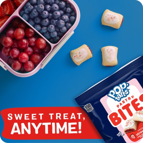 Pop-Tarts Frosted Strawberry Baked Pastry Bites Perspective: top