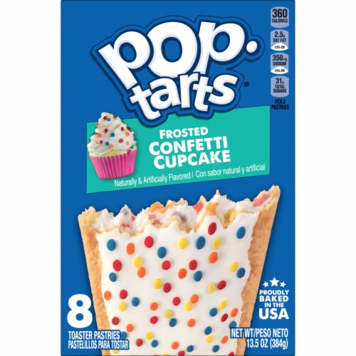 Kellogg's Pop-Tarts Frosted Confetti Cupcake Toaster Pastries Perspective: top