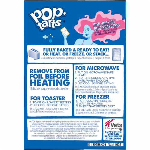 Pop-Tarts Toaster Pastries Mer-Mazing Blue Raspberry Perspective: top