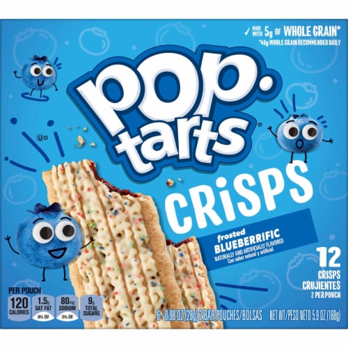 Pop-Tarts Frosted Blueberrific Baked Crisps Perspective: top