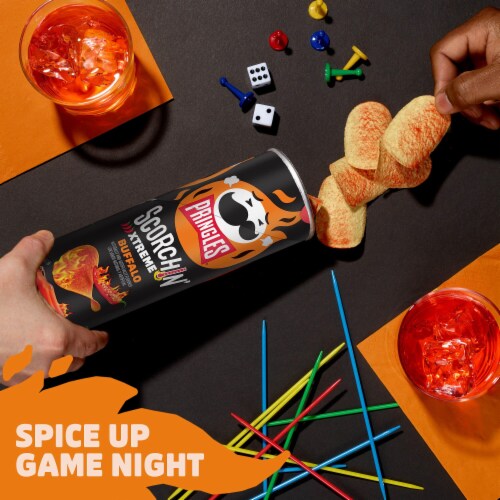 Pringles® Scorchin' Buffalo Potato Crisps Chips Perspective: top