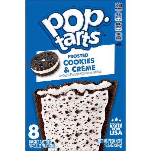 Pop-Tarts Frosted Cookies and Creme Toaster Pastries Perspective: top