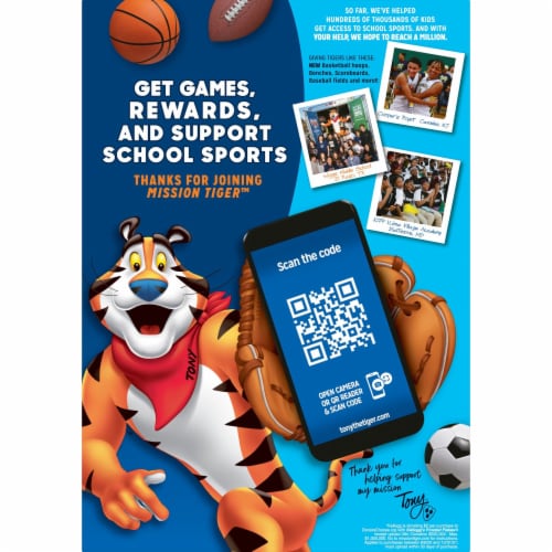 Kellogg's Frosted Flakes Original Cold Breakfast Cereal Giant Size Perspective: top