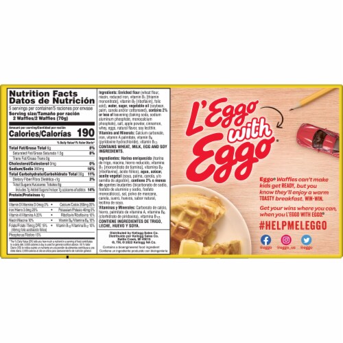 Kellogg's® Eggo® Apple Cinnamon Frozen Waffles Perspective: top
