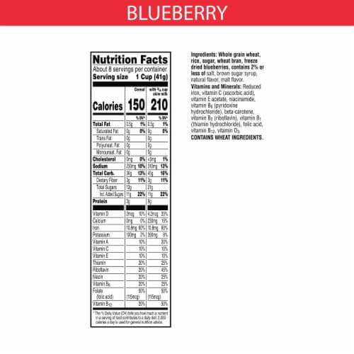 Kellogg's Special K Blueberry Cold Breakfast Cereal Perspective: top