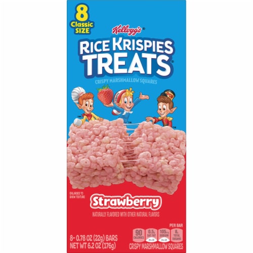 Kellogg's Rice Krispies Treats Strawberry Marshmallow Snack Bars Perspective: top